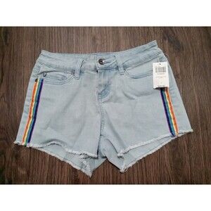 NWT Blackheart  Shorts Juniors Size 1 Light blue wash  Denim Jeans low rise